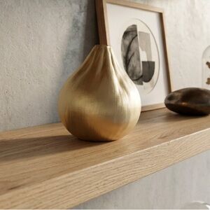 Modern Gold Metallic Bud Vase – Organic Fig Shape – Chic Home Decor
